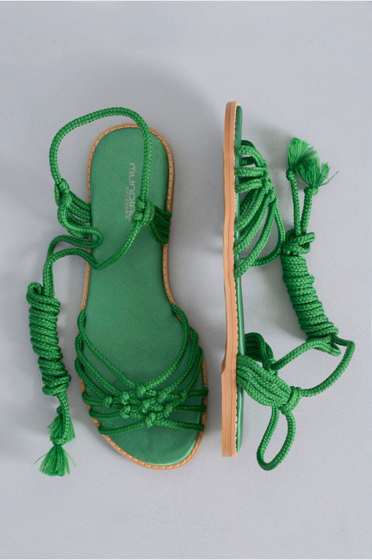 sandalia feminina verde
