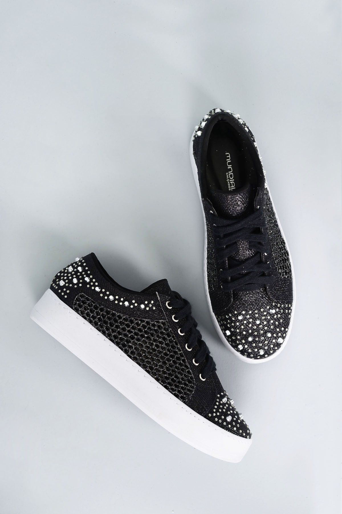 tenis preto feminino com strass