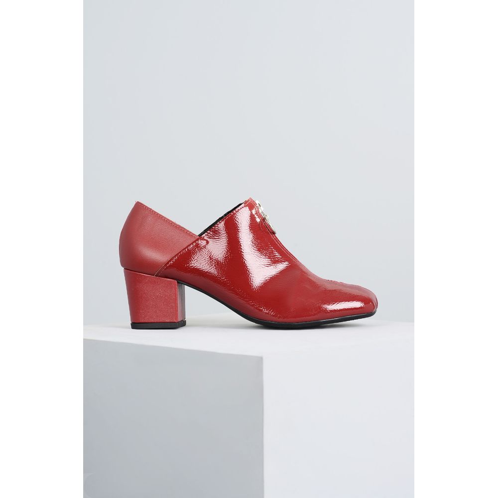 sapato feminino vermelho de verniz
