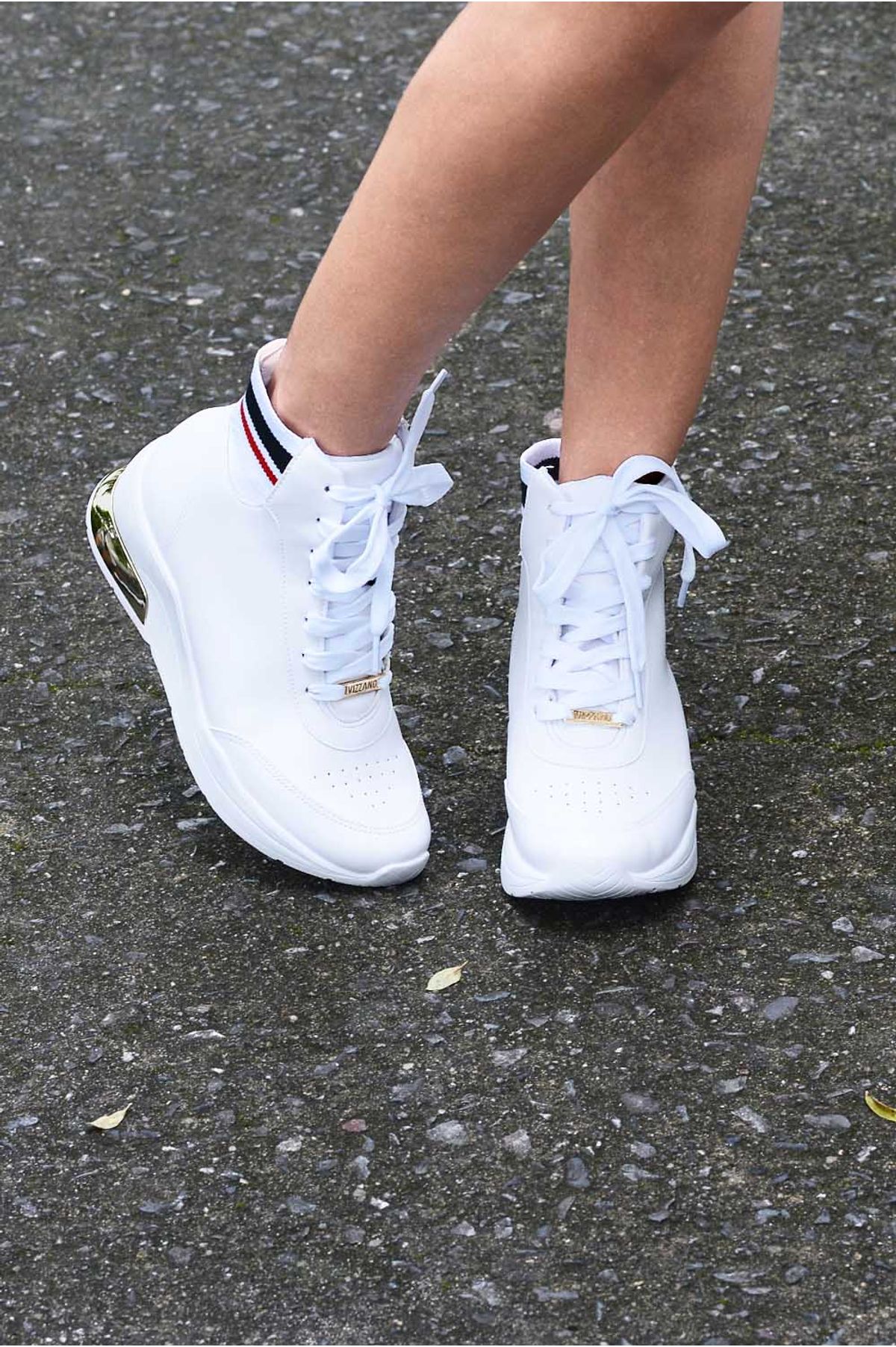 tenis alto feminino plataforma vizzano