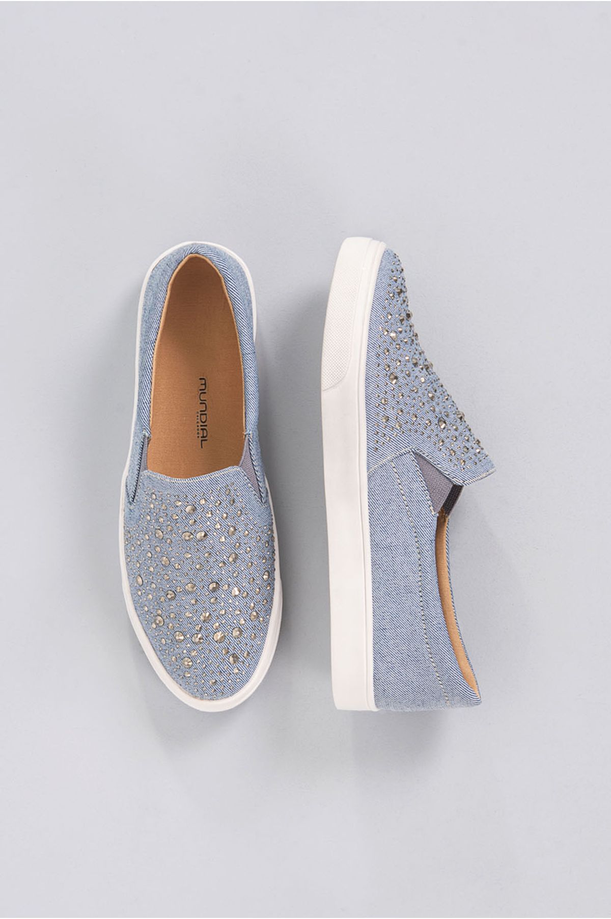 slip on azul feminino