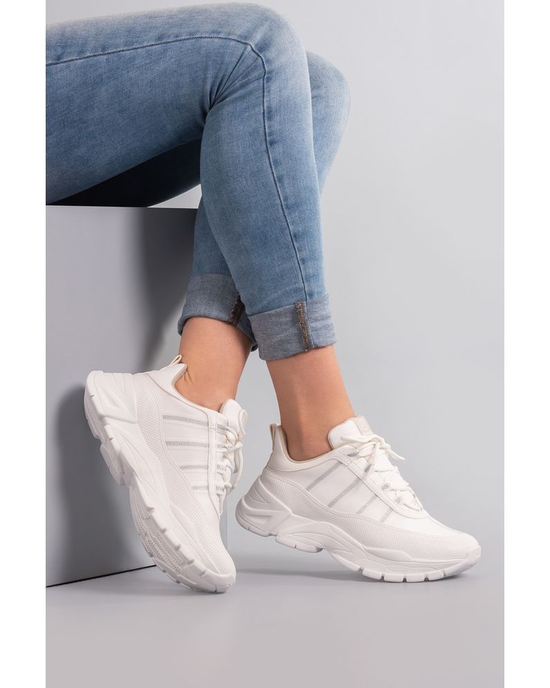 tenis via marte branco plataforma