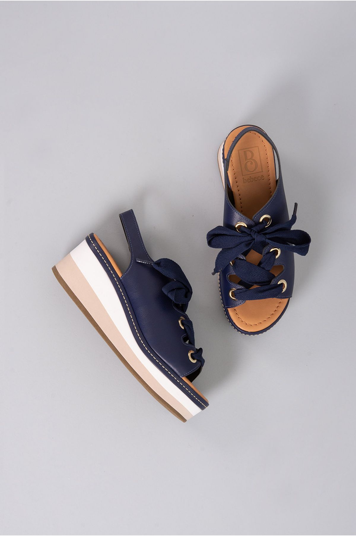 sandalia bebece anabela baixa