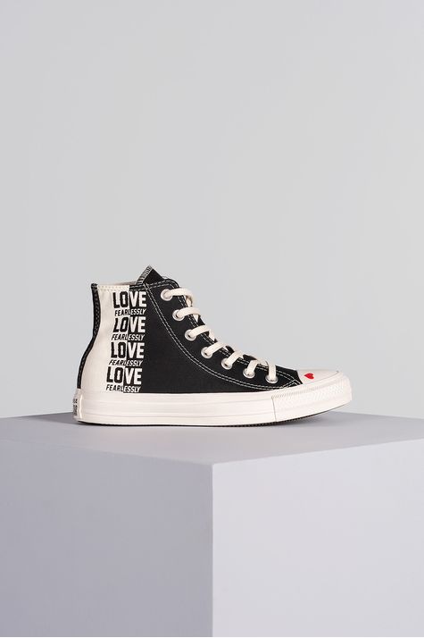 tenis converse preto cano alto