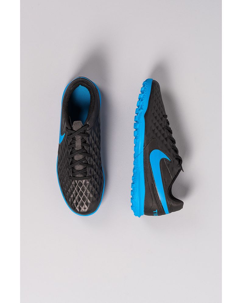 chuteira society nike tiempo azul